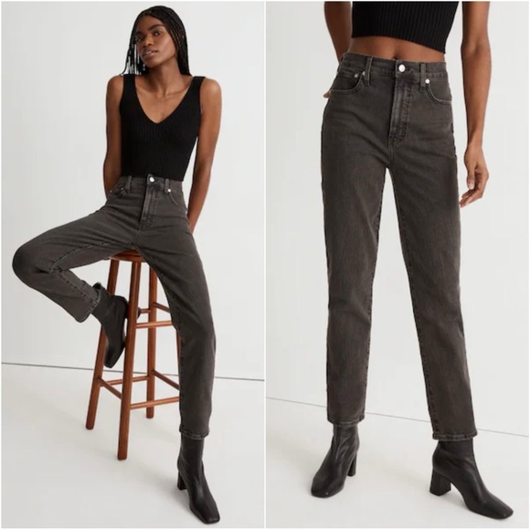 Madewell Jeans The Perfect Vintage Jean High Rise Lunar Wash Black Sz 25 - Picture 1 of 12